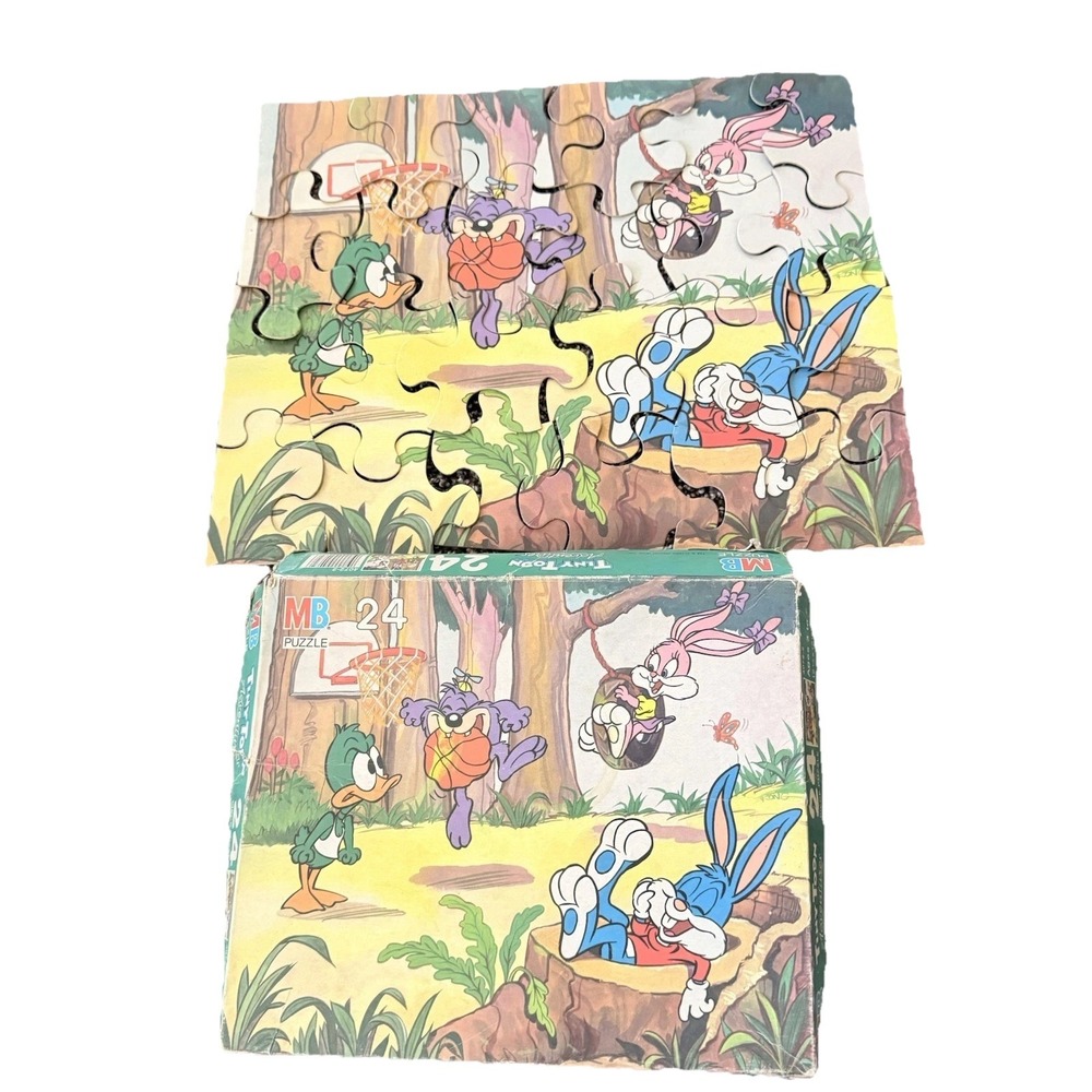 MB Tiny Toon Adventures 24‎ Puzzle Milton Bradley 4072-2 1989 Complete VTG Rare